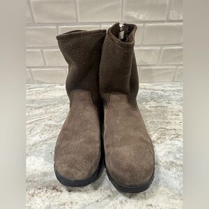 Lands’ End Suede Winter Boots Brown Women’s Size 8
